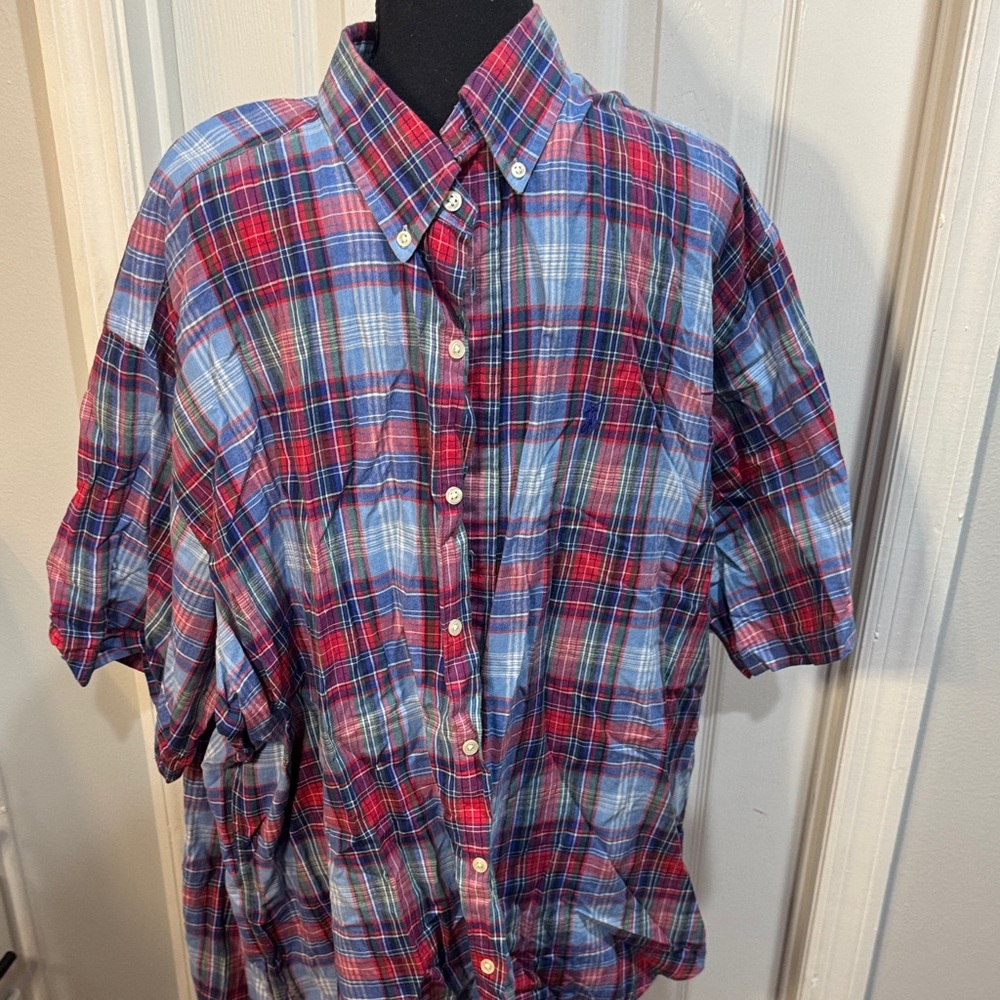 Polo Ralph Lauren Red and Blue Plaid Shirt